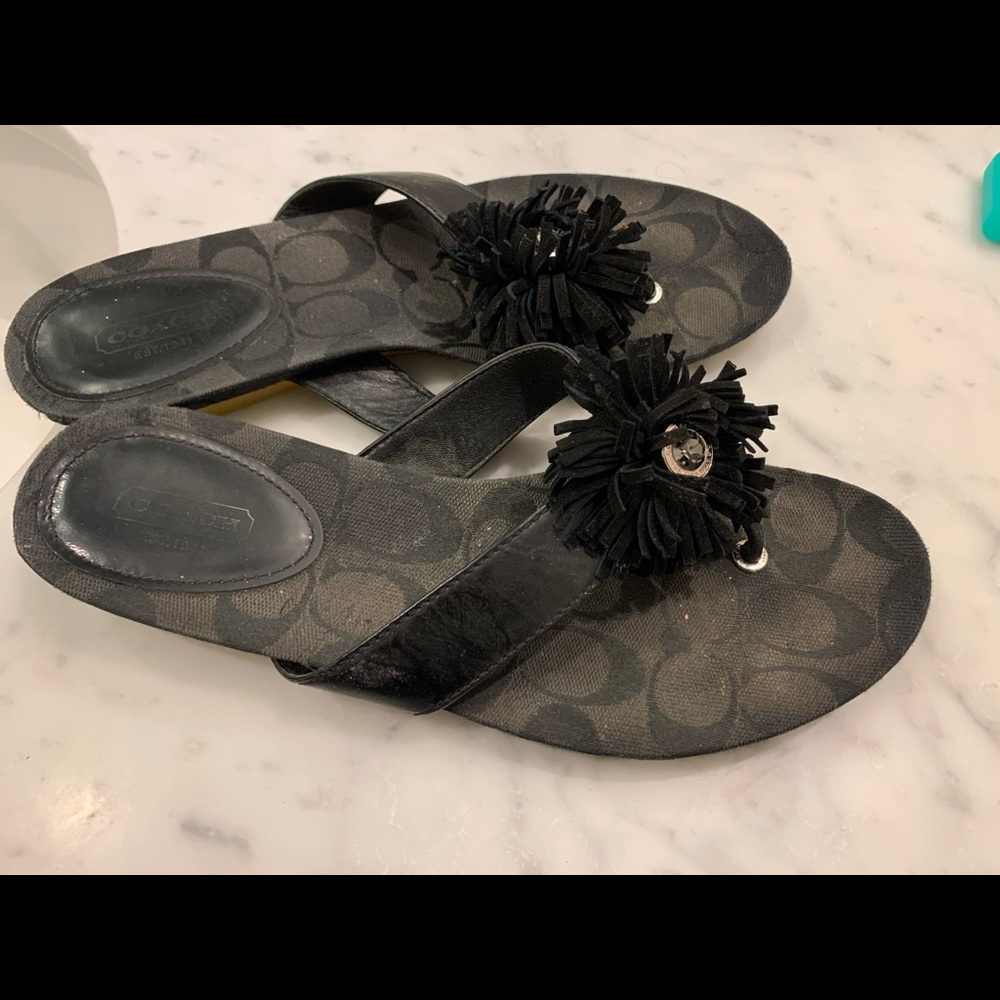 coach signature black shoes